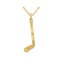 Gem And Harmony 10K Yellow Gold Hockey Stick Pendant Necklace with Chain
